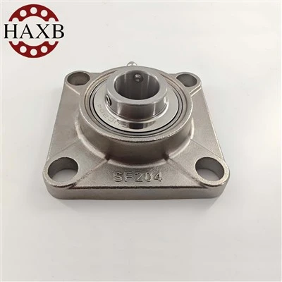 SS UCF204 4-বোল্ট ফ্ল্যাঞ্জ বিয়ারিং - 20 মিমি শ্যাফ্ট, সেট স্ক্রু